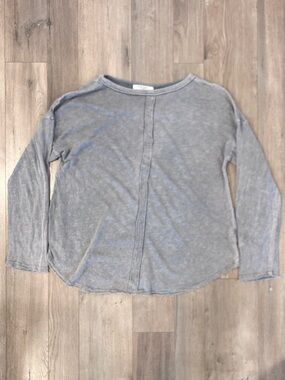 Project Social Long-Sleeve Crewneck Top - Gray, Large